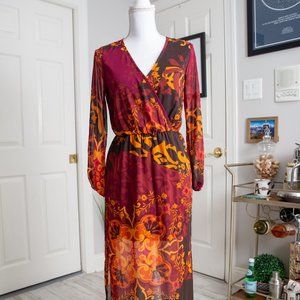 SHEIN Autumn Floral Maxi Dress